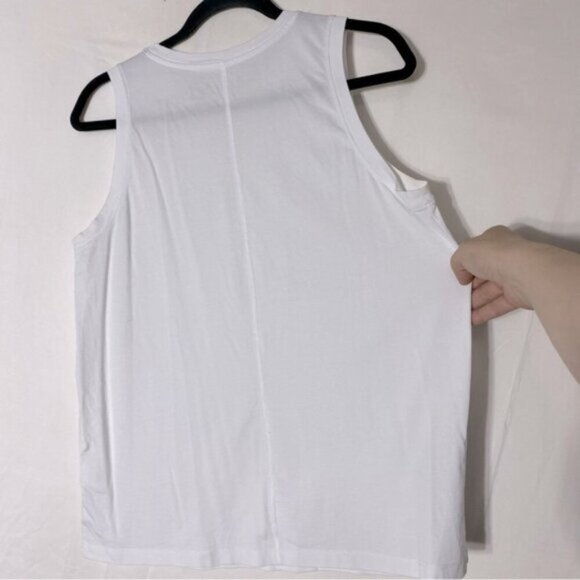 5/$25 Kersh White Sleeveless Crew Neck Shirt Tank Top L - Picture 10 of 12